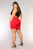 Classic Mini Biker Shorts - Red