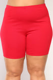 Classic Mini Biker Shorts - Red