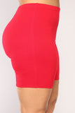 Classic Mini Biker Shorts - Red