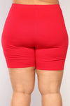Classic Mini Biker Shorts - Red