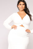 Mara Knot Dress - White