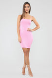 Kaia Ribbed Mini Dress - Pink