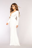 Mara Knot Dress - White
