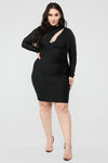 Only Here Tonight Cut Out Dress - Black