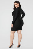 Only Here Tonight Cut Out Dress - Black