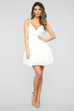 Unforgettable Moments Flare Mini Dress - White