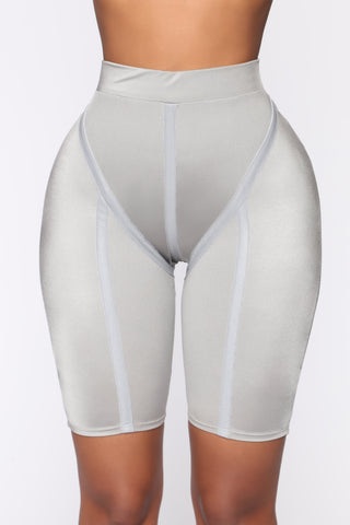Runner Up Biker Shorts - Grey