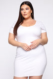 Justyn Body Sculpting Mini Dress - White