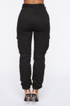 Belt It Out Cargo Joggers - Black