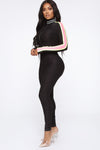 All Zipped Up Jumpsuit - Black/Neon
