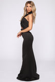 Masquerade Ball Maxi Gown - Black