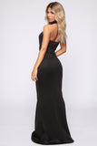 Masquerade Ball Maxi Gown - Black