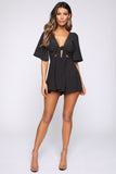 Down For Brunch Romper - Black
