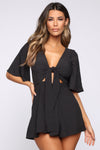 Down For Brunch Romper - Black