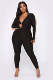 All Zipped Up Jumpsuit - Black/Neon