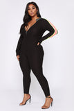 All Zipped Up Jumpsuit - Black/Neon