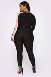 All Zipped Up Jumpsuit - Black/Neon