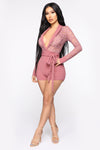 Always Lovely Lace Romper - Dark Mauve