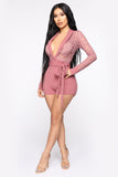 Always Lovely Lace Romper - Dark Mauve