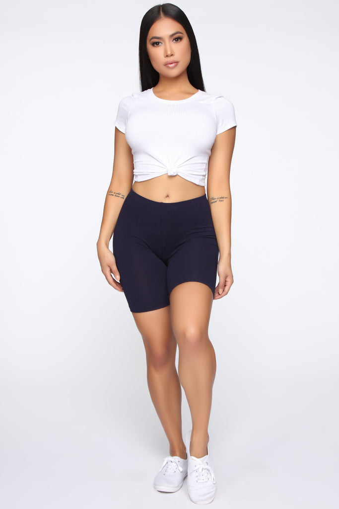 Natalee Biker Shorts Navy