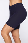 Natalee Biker Shorts - Navy
