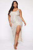 Family Affair Sequin Dress - Silver