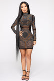 Buy Me Jewels Rhinestone Dress - Black