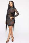Buy Me Jewels Rhinestone Dress - Black