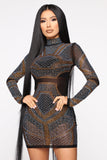 Buy Me Jewels Rhinestone Dress - Black