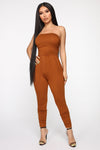 Isabelle Tube Jumpsuit - Terracotta