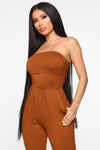 Isabelle Tube Jumpsuit - Terracotta