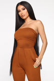 Isabelle Tube Jumpsuit - Terracotta