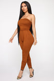 Isabelle Tube Jumpsuit - Terracotta