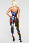Stripe Season Jumpsuit - Black/Multi