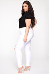 Tell Your Boy Bye Jeans - White