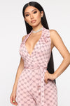 New Lovin' Printed Jumpsuit - Pink/combo