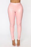 Stay Or Leave High Rise Leggings - Blush