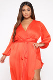Sheer Attraction Maxi Dress - Orange