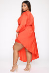 Sheer Attraction Maxi Dress - Orange