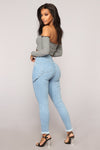 Work Harder Ankle Jeans - Medium Blue Wash