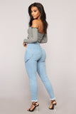 Work Harder Ankle Jeans - Medium Blue Wash
