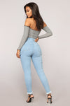 Work Harder Ankle Jeans - Medium Blue Wash