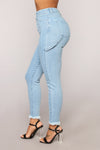 Work Harder Ankle Jeans - Medium Blue Wash