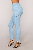 Work Harder Ankle Jeans - Medium Blue Wash