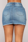 Presley Distressed Denim Skirt - Medium