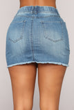 Presley Distressed Denim Skirt - Medium
