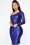 Fiona Sequin Dress - Royal