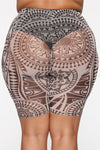 Amazon Eve Mesh Biker Shorts - Nude/Black