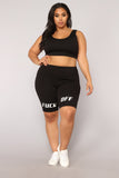 F Off Biker Shorts - Black