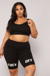 F Off Biker Shorts - Black